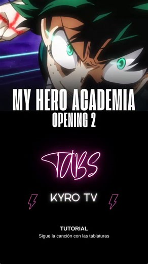 𝕶𝖄𝕽𝕺 on Instagram: "🔥 MY HERO ACADEMIA - OP 2 (PEACE SIGN) 🔥 #guitar #guitarist #guitarplayer #reels #myheroacademia #mha #tabs"