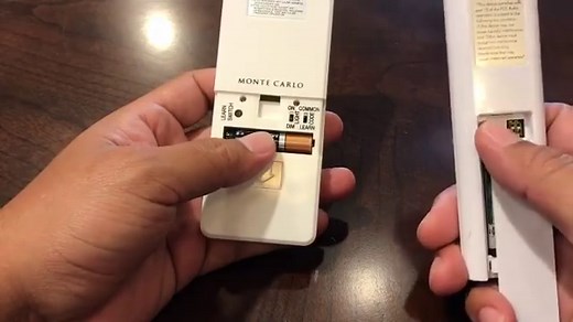 Monte Carlo Fan Company DC Motor 6-speed hand held remote set up. | Pacific Ceiling Fans