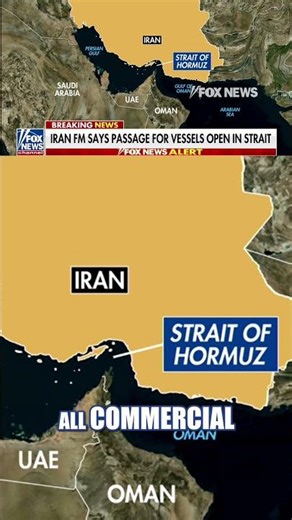 BREAKING: Iran declares Strait of Hormuz 'COMPLETELY OPEN' #shorts