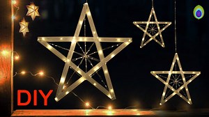 2.2K views · 34 reactions | How to make Beautiful Star Lantern very easily at home with LED String Light & wooden Patti for Christmas Decoration & Diwali Festival #OrigmiStarmaking #christmasstar #diydecor #diycrafts #diwalidecor #lanterns #lampshademaking #diwalikandil #Diwali #lanternmaking #diwalidecorations #christmascraft #christmasdecorationidea #papercraft | SD Art Craft & Ideas | Facebook