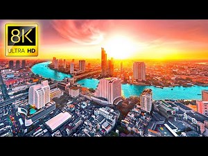 8K Mind-Blowing Megacities of the World in 8K ULTRA HD - Drone and Timelapse / Relaxing Music 8K TV