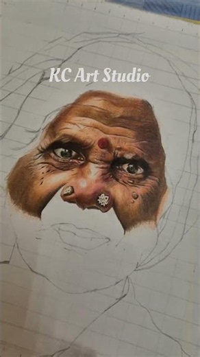 Realistic Skin Shading Using Color Pencils #kcartstudio #art #shorts