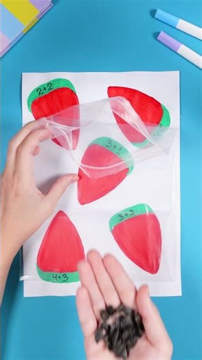 Watermelon Math Craft: Solve With Seed Answers 🍉🔢 #shorts #diy