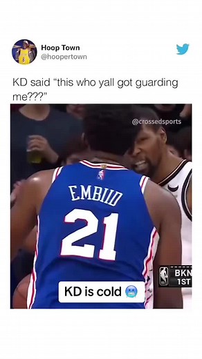 KD is cold 🥶 #kevindurant #durant #joelembiid