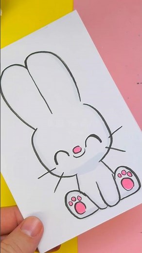 How to draw a kawaii rabbit step by step
