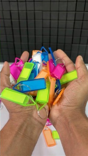 Multicolor Plastic Keychain with ID Label Name & Numbers