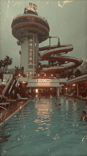 The weather on Kepler 216 is always a comfortable 84 degrees with light haze. Some say it's natural, others claim it was engineered that way. #sciencefiction #scifi #waterpark #liminal #ambient #dreamsalad #nerdsalad #scarysaladnetwork | Dream Salad