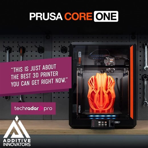 🚀 Exciting news from Additive Innovators! TechRadar Pro calls the Prusa Core One "just about the best 3D printer you can get right now" – and we couldn't agree more! It's everybody's top choice for reliable, high-quality 3D printing that delivers stunning results every time. Whether you're a pro or just starting out, this machine is a game-changer. Get yours today at our brand-new e-commerce site! With PayPal financing and easy payment options, owning the best has never been simpler. 🛒 https:/