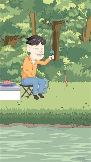 How to pull bait when fishing?#fishing#webtoon#didyouknow#funny#2danimation