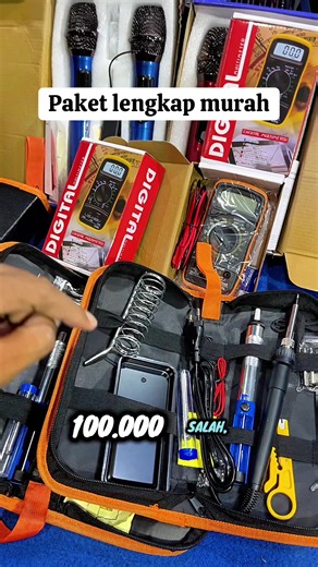 Paket Hemat Multimeter Digital dan Alat Solder Lengkap
