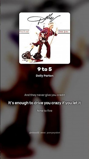 9 to 5 - Dolly Parton (Letra/Lyrics) #shorts