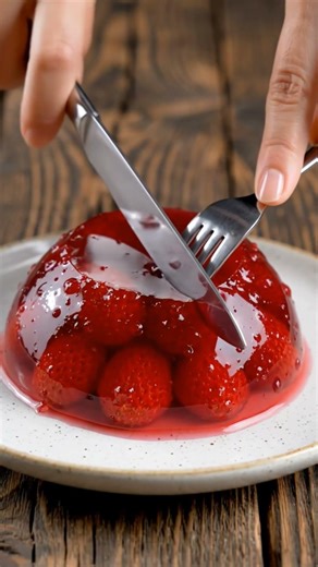 Smooth pudding cutting | Strawberry jelly cutting, ASMR #asmr #satisfying #asmrsounds