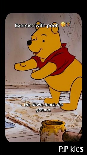 Exercise with Winnie the Pooh! 🧸✨ | Funny Fitness for Kids #shorts #PPkids #animatedcartoon