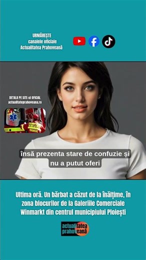 PLOIEȘTI. A man fell from a height, in the area of ​​the blocks of flats at Galeriile Comerciale