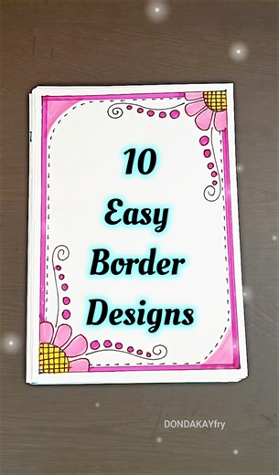 Quick and easy project work design borders|Simple project work border designs|Project border designs