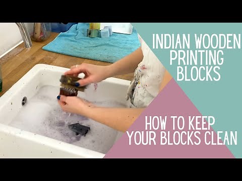 Keeping Your Printing Blocks & Equipment Clean - Block Printing Tip - The Arty Crafty Place