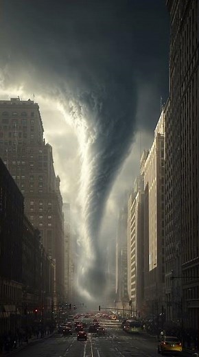 Tornado Tears Through Downtown 🌪️ Shocking Footage #tornado