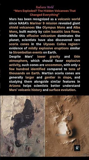 Mars Exploded? The Hidden Volcanoes That Changed Everything 🌋 #universe #spacefacts #realspace