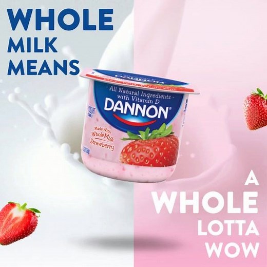 199K views · 338 reactions | Delicious Dannon Whole Milk Yogurt is made with rich, creamy whole milk and All Natural, Non-GMO Ingredients* with Vitamin D. *Learn more at Dannon.com/ingredients | Dannon Yogurt | Facebook
