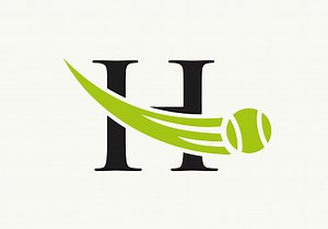 Tennis Sport Academy, Club Logo With H Letter