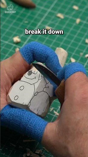 Wood carving this winter?❄️Check out how to carve a snowman in 3 easy steps⛄️#WoodCarving #Snowman