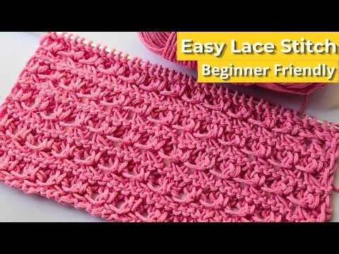 Beginner Friendly Lace Knit Pattern | Easy & Beautiful Stitch | #knittingpattern #tutorial