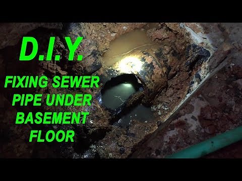 Fixing Sewer Pipe Under Concrete￼ / Basement Floor D.I.Y.