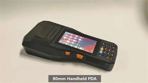 Android 7.0 OS Mobile 4G Handheld PDA 1D/2D Barcode Scanner 80mm Thermal Printer RFID Reader 4 Inch 1D/2D Thermal Printer Stock