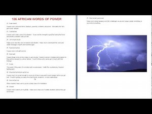 African Words of Power for Manifestation