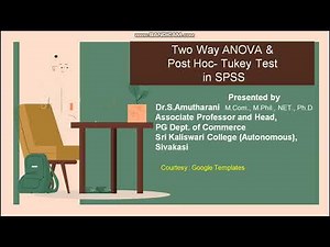 Two Way Anova using SPSS (Tamil)