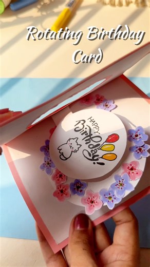 2.7M views · 25K reactions | DIY Rotating Card Tutorial || DIY Birthday card step by step process video || Viral Birthday card | Sompa art and craft | Facebook