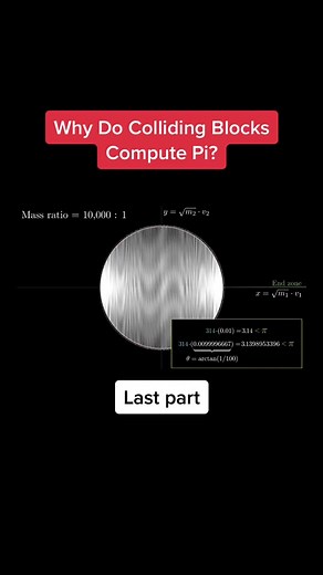 Most interesting way to calculate pi 📚#physics #math #3blue1brown #youtube #satisfying