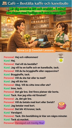 💬 Vill du prata bättre svenska? Träna varje dag med enkla meningar på 60 sekunder#lärdigsvenska #svenskaspråket | Swedish Lessons