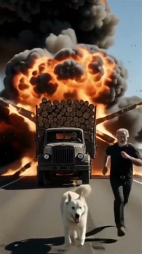 Truck Blast Gone Wrong | Man and Loyal Wolf Dog’s Emotional Escape!