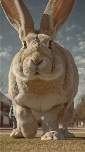 The World’s Largest Rabbit Spotted in Town! 😱 | giant animals, unbelievable creatures #animals