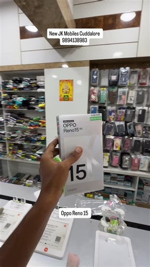New JK Mobiles on Instagram: "Oppo Reno 15 #newjkmobliescuddalore Key Specs + Compare Android v16 Performance (Very Good) Qualcomm Snapdragon 7 Gen 4 Octa core (3.25 GHz, Single Core + 3 GHz, Tri core + 2.1 GHz, Quad core) 8 GB / 12 GB RAM Display (Excellent) 6.59 inches (16.74 cm); LTPS AMOLED 1256x2760 px (FHD+) 120 Hz Refresh Rate Gorilla Glass Protection Bezel-less with punch-hole display Rear Camera (Very Good) Triple Camera Setup 50 MP (upto 18x Digital Zoom, upto 3.5x Optical Zoom) Wide A