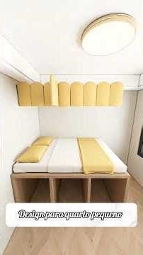 Design para quarto pequeno #bedroom #interiordesign #homedesign