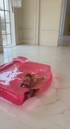 Funny Kid Jumps on a Waterbed 😂💦