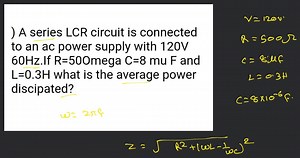 ) A series LCR circuit is connected to an ac power supply with ... | Filo