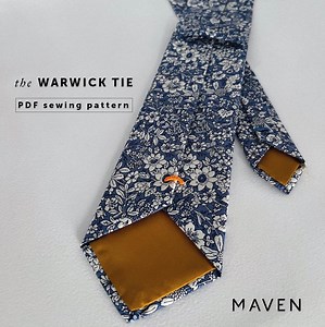 The Warwick Tie PDF Digital Sewing Pattern. Make a Handmade Tie, Handmade Gift & Creative Craft, Groomsmen's Ties, Neck Tie Pattern - Etsy