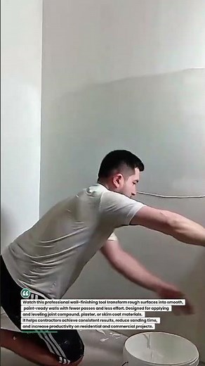 Perfect Wall Skimming in Minutes! Pro Finishing Blade Hack #Drywall #Construction #DIY