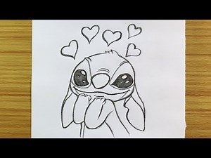How to draw stitch step by step | Kawaii drawing for beginners