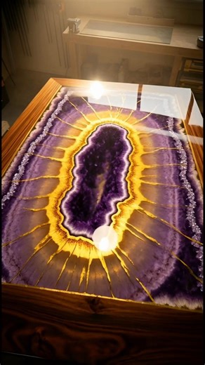 Raw Geode Crystal Became a Luxury Table 💎