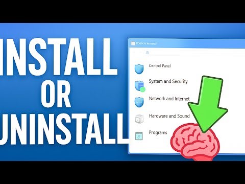 HOW TO INSTALL OR UNINSTALL APPLICATION SOFTWARE USING CONTROL PANEL! 🔥🧠 💻