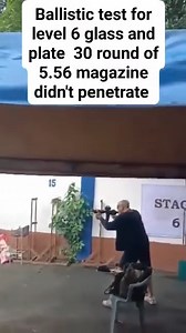 18K views · 112 reactions | Level 6 Ballistic Glass | 5.56 Ammo - 30 Rounds in one spot—our armor stood strong! ️ Witness the incredible durability in action. | OSG Armoring | Facebook