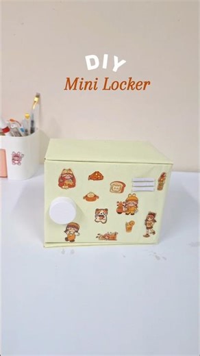 DIY Mini Locker 🔒 | Easy Aesthetic Craft Idea #shorts #diy #craft #youtubeshorts #trending #viral