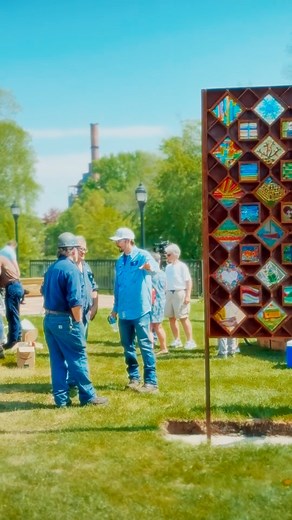 Waupaca Foundry is proud to share a behind-the-scenes look at the installation of the SHINE Community Sculpture—an inspiring collaboration between Waupaca Foundry, Waupaca Community Arts Board, Faulks Bros. Construction, Inc., and the City of Waupaca. This vibrant public artwork features more than 170 fused-glass tiles handcrafted by community members and framed in cast iron, designed and poured by our very own team. Using 3D-printed molds and offline casting techniques, our engineers and foundr