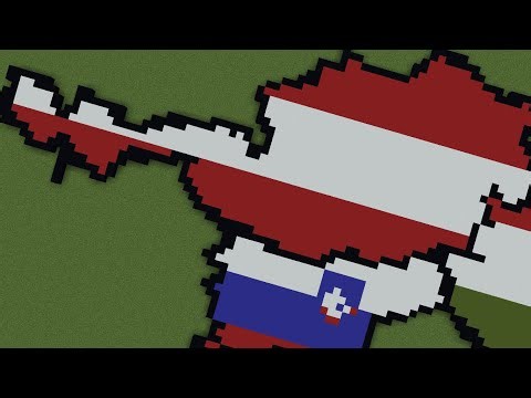 How to build the world map in minecraft — Europe Part 1 — Austria and Slovenia 🇦🇹🇸🇮