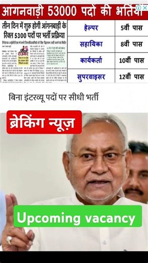 Bihar anganwadi new vacancy 2024|bihar wcdc vacancy 2024|bihar block vacancy|bihar job|krp vacancy