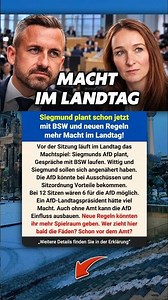 Siegmund und BSW: Wie die AfD schon jetzt Macht im Landtag ausbaut? #deutschland